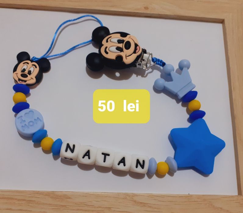 Lantisor  de suzeta din silicon alimentar