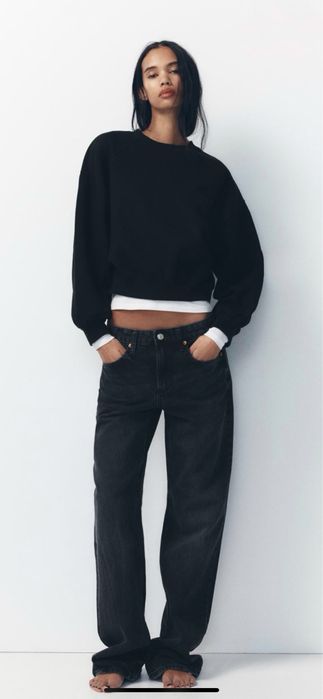 Дънки с прави крачоли Zara