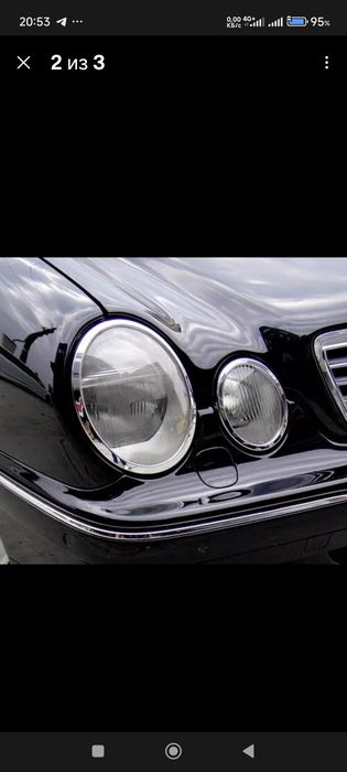 Ободок для фар w210 хромированные