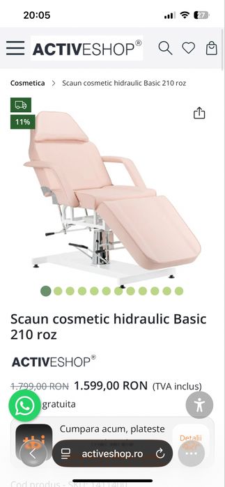 Pat cosmetic hidraulic roz