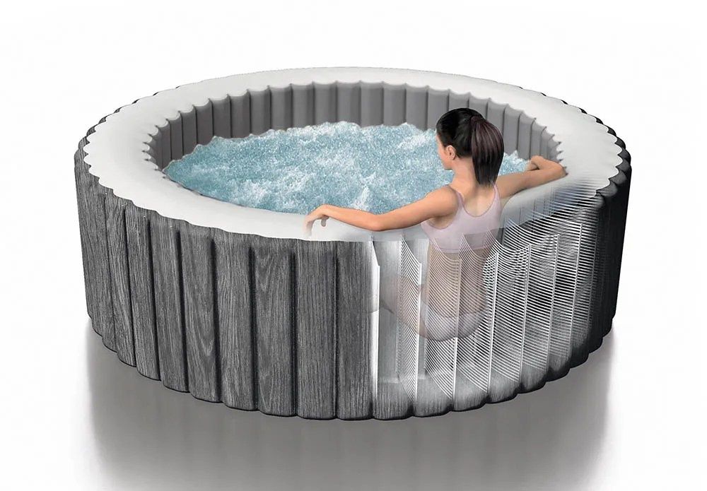 Надуваемо джакузи Intex PureSpa Deluxe, 4 места, 196 см, Fiber-Tech®,