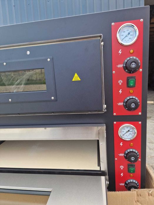Cuptor pizza dublu electric capacitate mare 4 cu 4,Nou cu factura