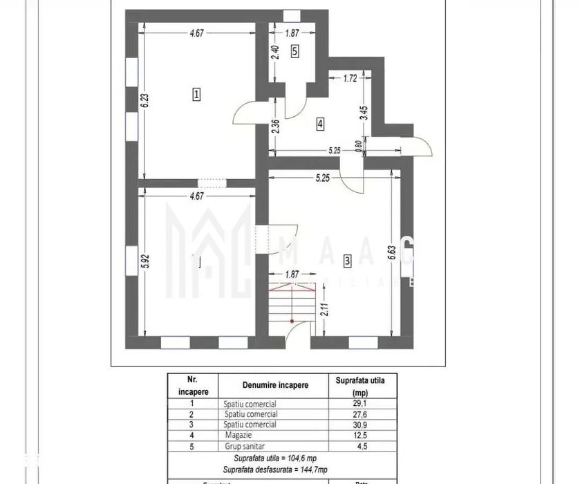 Spațiu comercial de închiriat | Piața Cibin, Sibiu | 105 mp utili