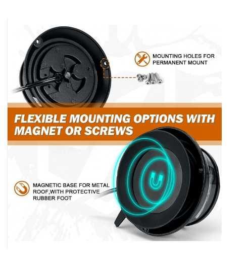 Led авариен буркан сигнална лампа с магнит и вендуза 17 режима