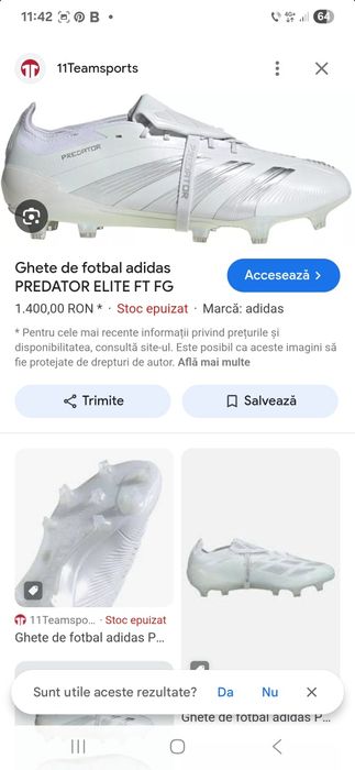 Ghete fotbal Adidas Predator profesionale