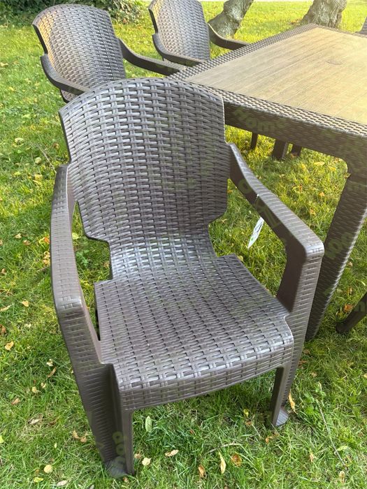 ПРОМО Комплект маса с 6бр столове ГОЛФ Ратан