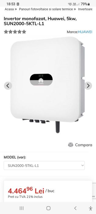 Invertor monofazic huawei 5kw