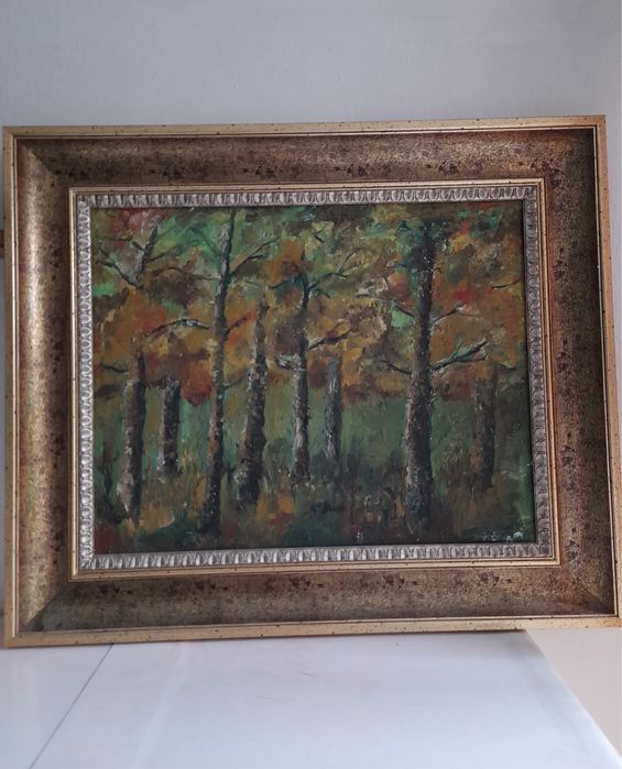 Tablou de colecție - Peisaj de toamnă, pictură în ulei pe pânză