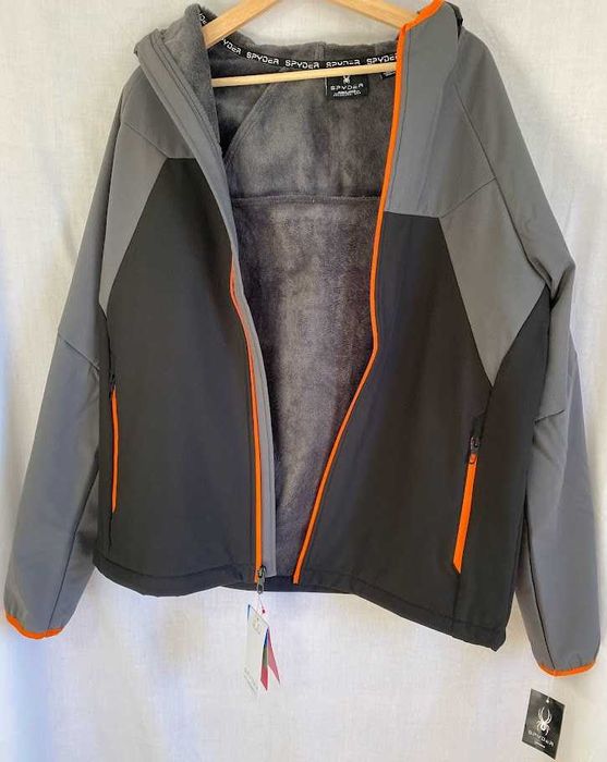 Spyder мъжко пролет/есен спортно яке черно/вулканично сиво - внос САЩ