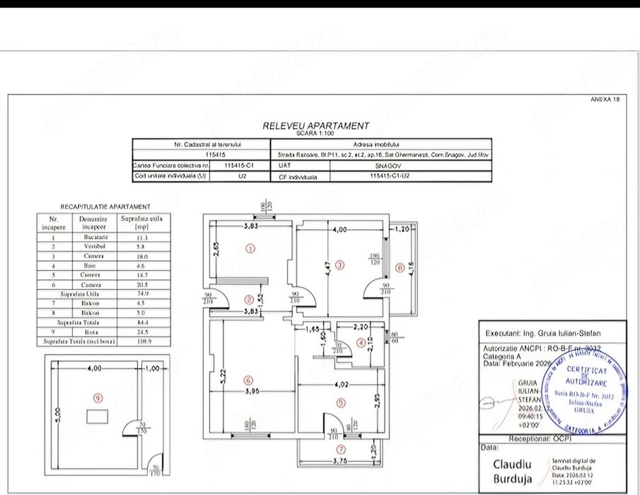 Apartament 3 camere