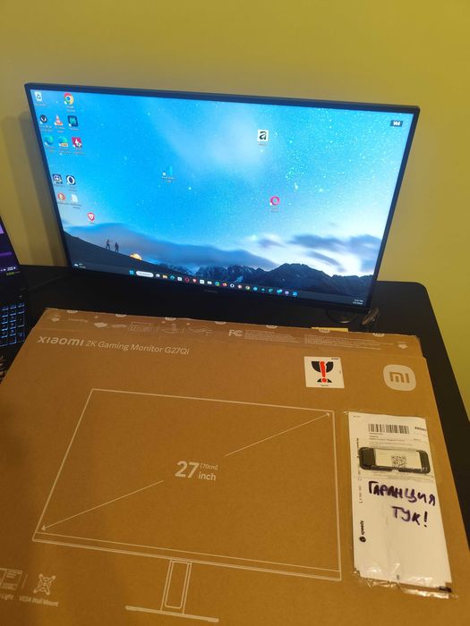 Xiaomi 2K Gaming Monitor G27Qi 27" 180 Hz –  18 месеца гаранция