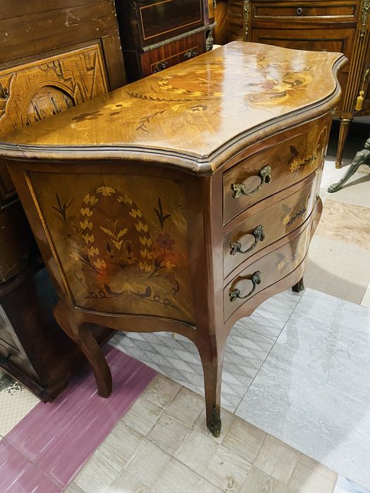 Comoda Servanta Vintage Intarsie Bronz Lemn