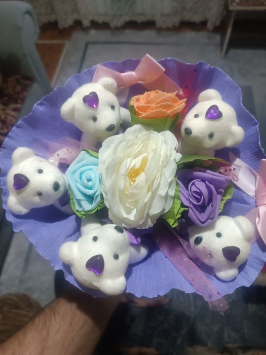 Букеты с мишками