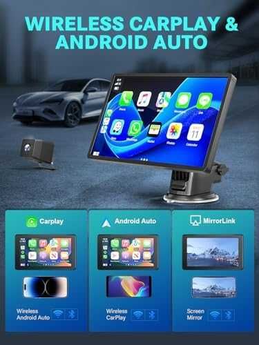 Нова Авто Мултимедия 9" CarPlay, Android Auto, 2K Камери, GPS за кола