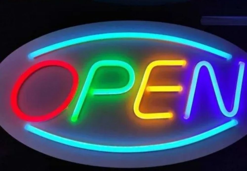 Табличка,вывеска,бегуший табло неонли