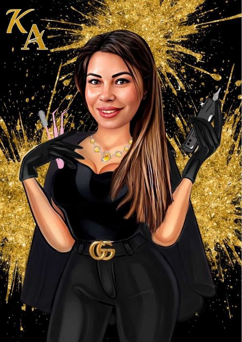 Карикатура по снимка , подарък карикатури дигитални , за мъж , за жена