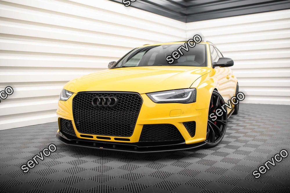 Prelungire splitter bara fata Audi RS4 B8 2012-2015 v14 - Maxton Design