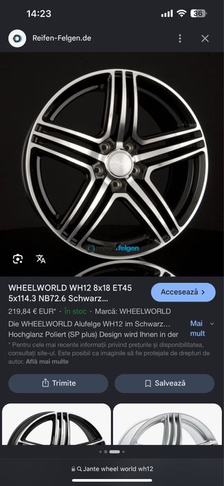 De vanzare jante+cauciucuri R20 245/35 WH12