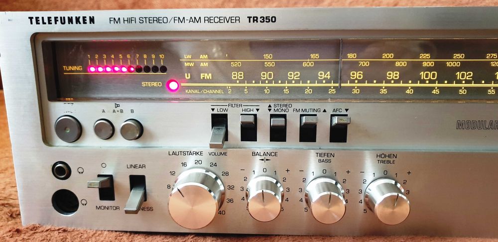 Telefunken TR-350 amplituner vintage 2X50W pe 4 Ohm