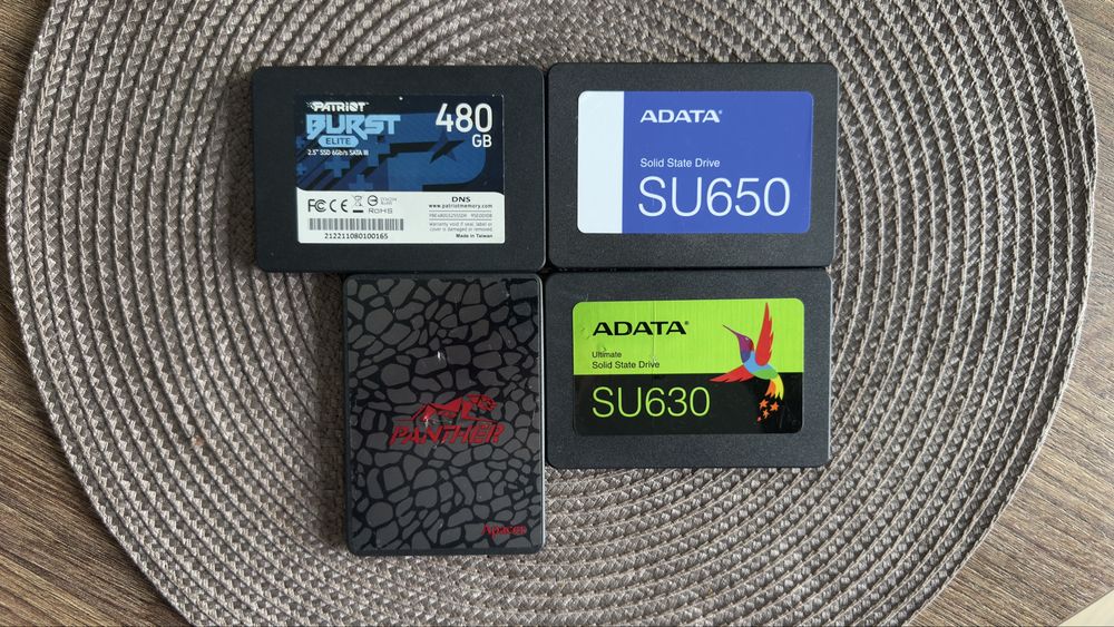 SSD новые Patriot Apacer ADATA 480GB 512GB SATA III 2.5'