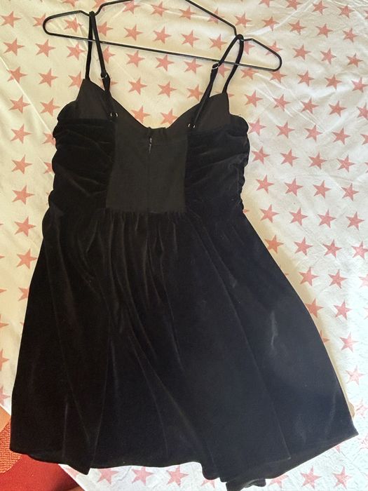 Rochie neagra din catifea