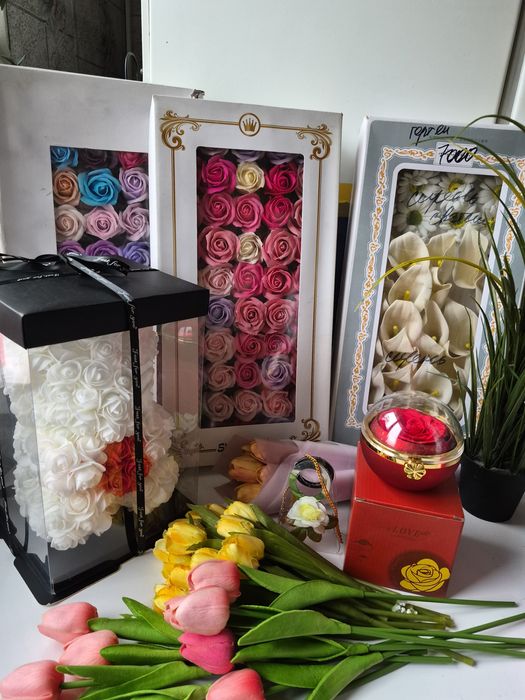 Розы искусственные "мыльные ".