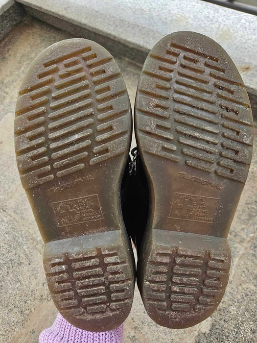 Dr Martens черни лачени детски обувки