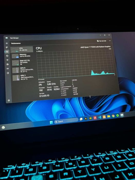 Laptop gaming ryzen 7 | RTX 4060 | 16 GB RAM DDR5 | 1T SSD