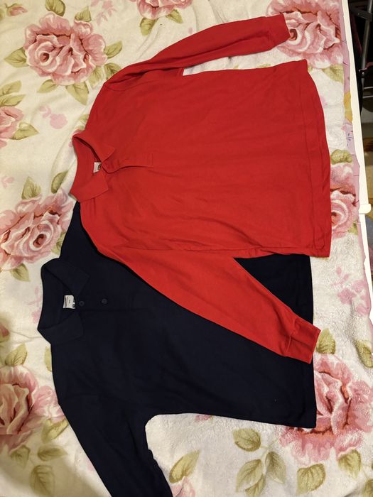 Поло тениски блузи с дълъг и къс ръкав и яка - за училищна униформа