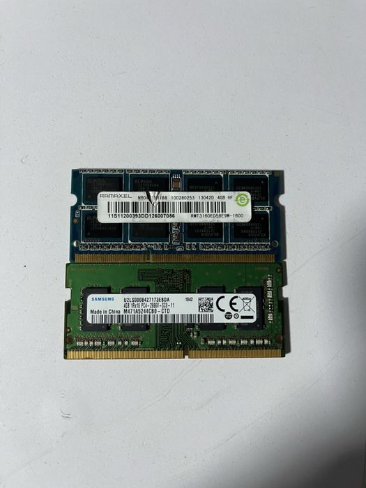 Продам 2 ОЗУ на 4 GB на DDR 3-DDR4