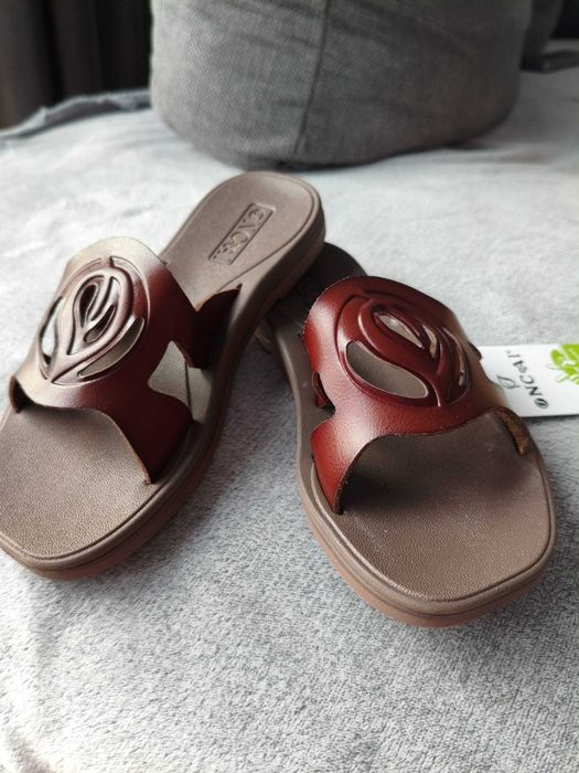 Sandale Oncai pentru femei – tip șlapi, casual, maro, mărimea EU 36