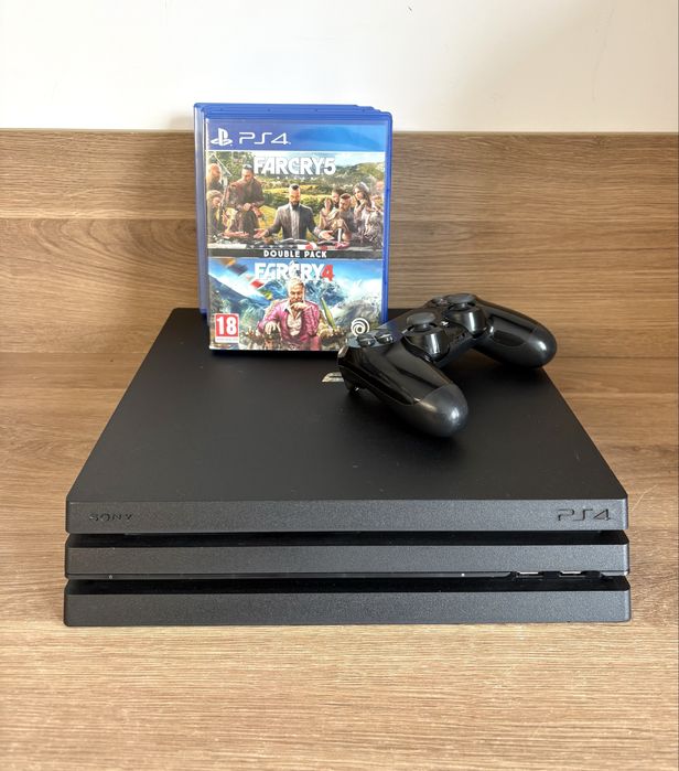 Consola Jocuri Play Station 4 Pro 1TB +  7 Jocuri, Curatat, Ca nou!