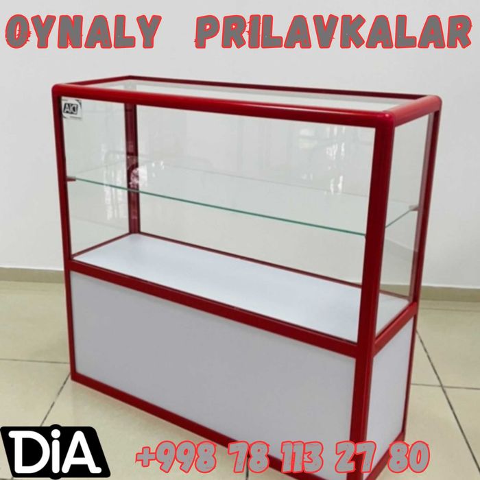 Oynaly prilavkalar, Акция,  savdo uskunalari vitrinalar stellajlar