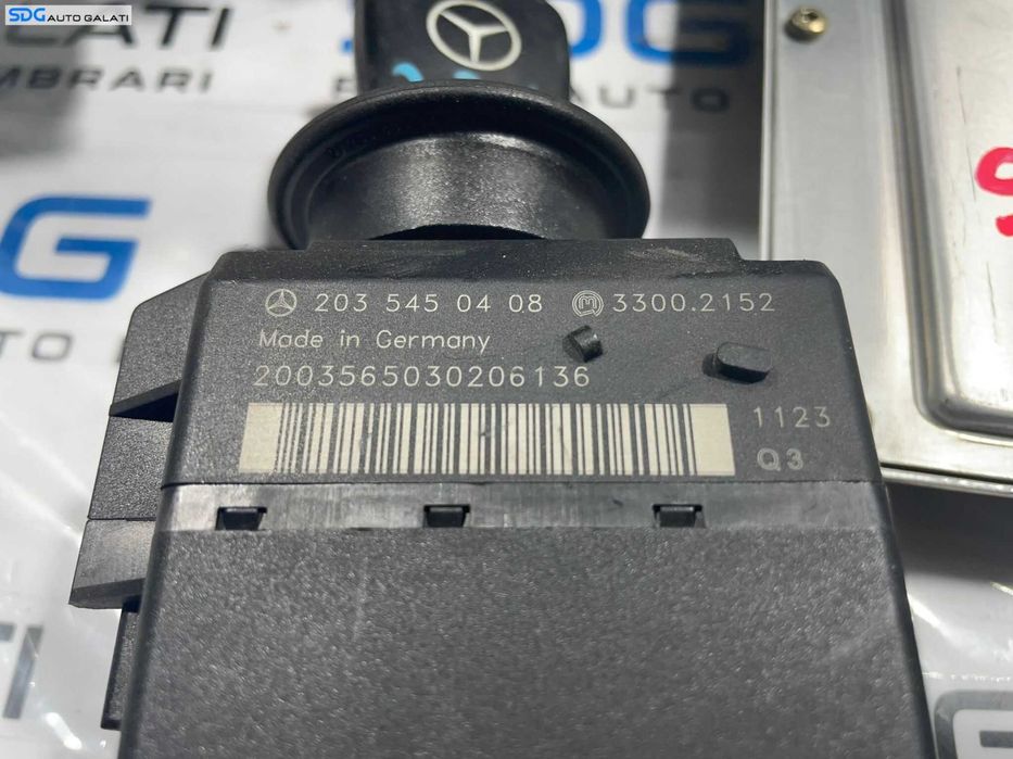 Kit Pornire ECU Calculator Motor Ax Blocator Volan Cititor Chei Cheie CIP Imobilizator Mercedes Clasa C Class W203 2.2 CDI 2001 - 2007 Cod A6111537479 0281010608 [L4558] [L4559]