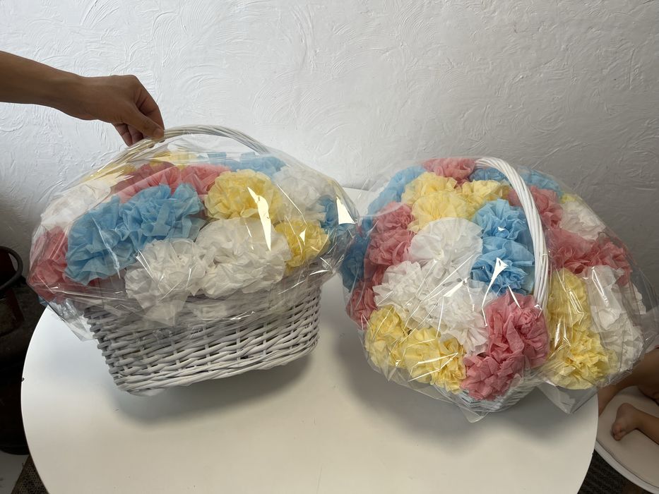 Цветы из салфеток