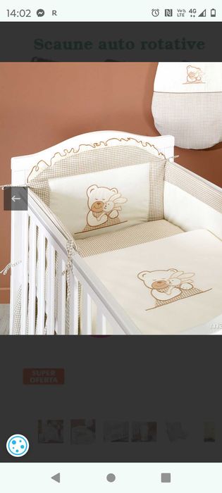 Set lenjerie patut bebe 60*120, Mamo Tato, 9 piese