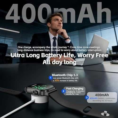 Нов Смарт часовник с AI обобщение диктофон 80+ спортни режима транскрипция