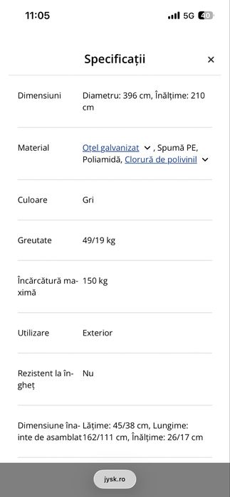 trambulina mare de vanzare