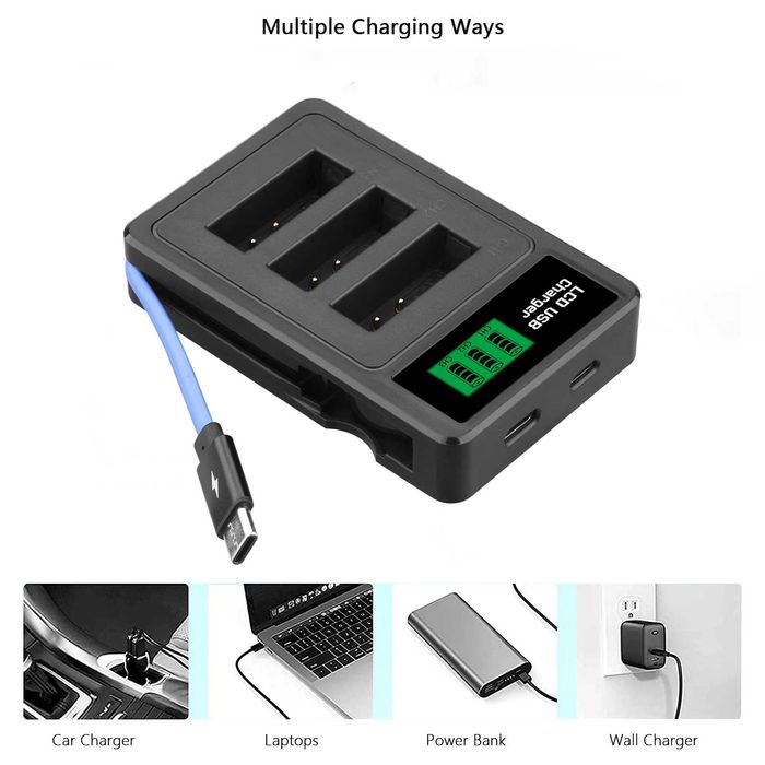 Тройно зарядно устройство за батерии SLB-10A