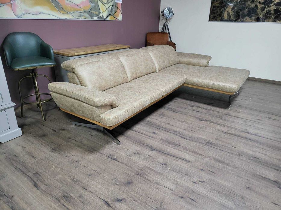 Бежов ъглов диван от плат "Bolsano"