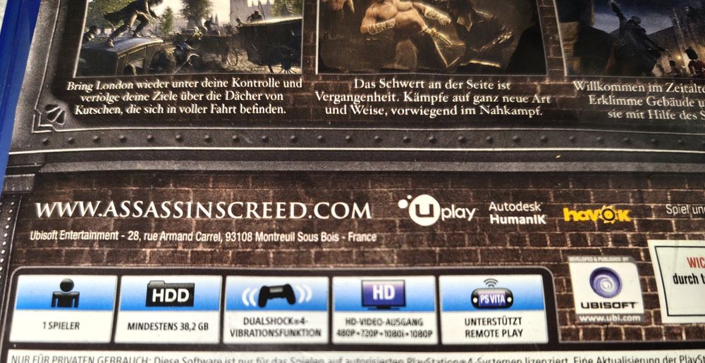 Assassin's Creed PlayStation 4 Syndicate Asasin Creed Sindicat PS4