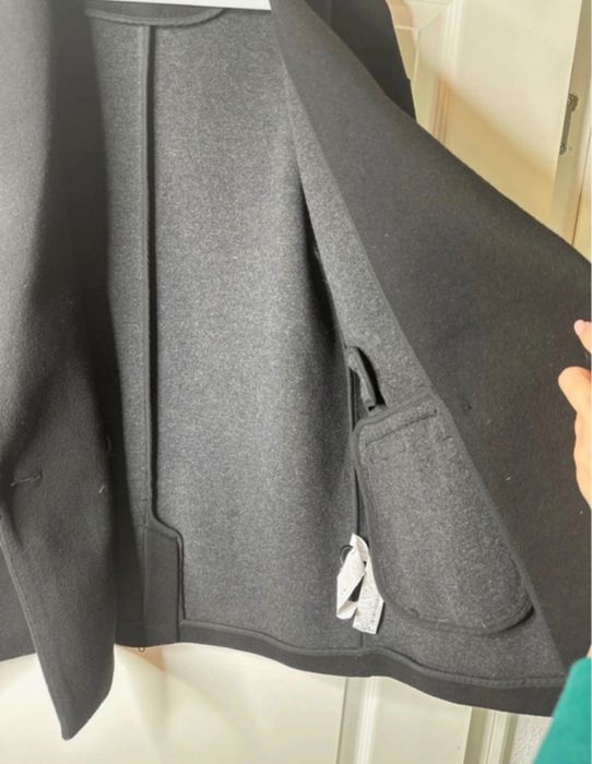 Palton/sacou scurt negru Zara