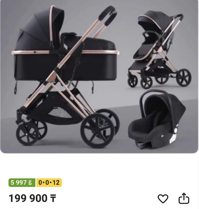 Детская  коляска Teknum черная