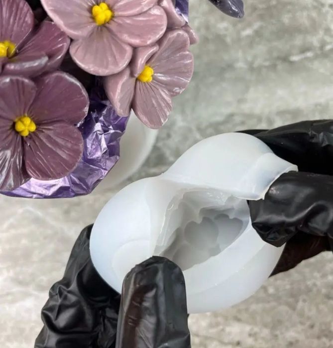 Молд тройник Фиалки