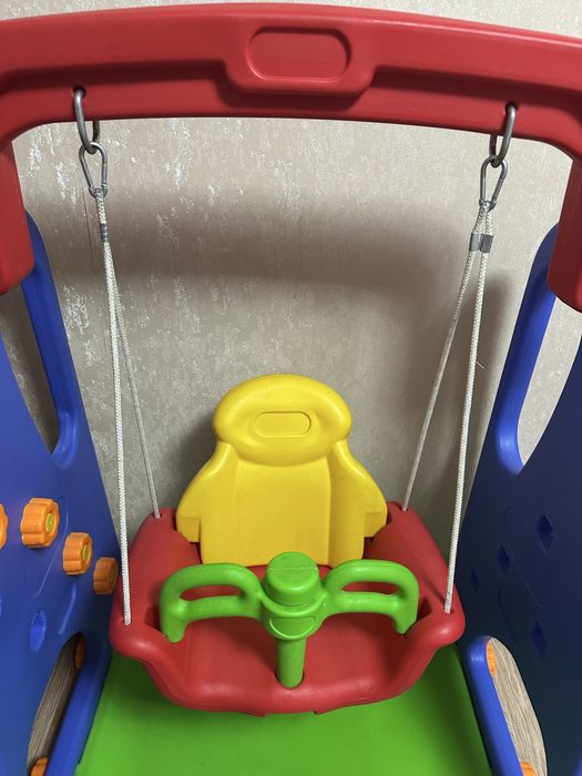 Качеля с горкой игровой комплекс