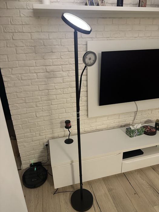 Lampadar Moemax cu dublu Led,180 cm/450 Lumen, 3000 Kelvin