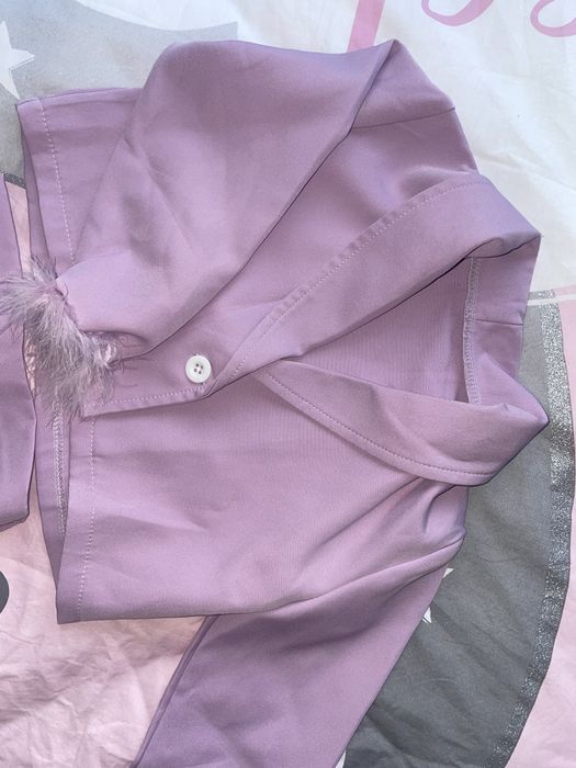 Детски сет с пера лилав цвят