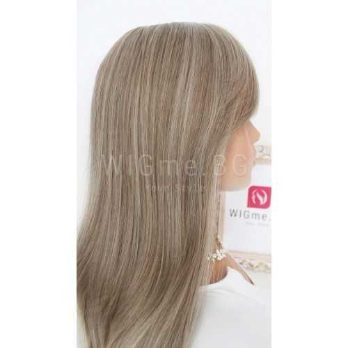 Дълга руса перука на вълни с бретон Беатрис