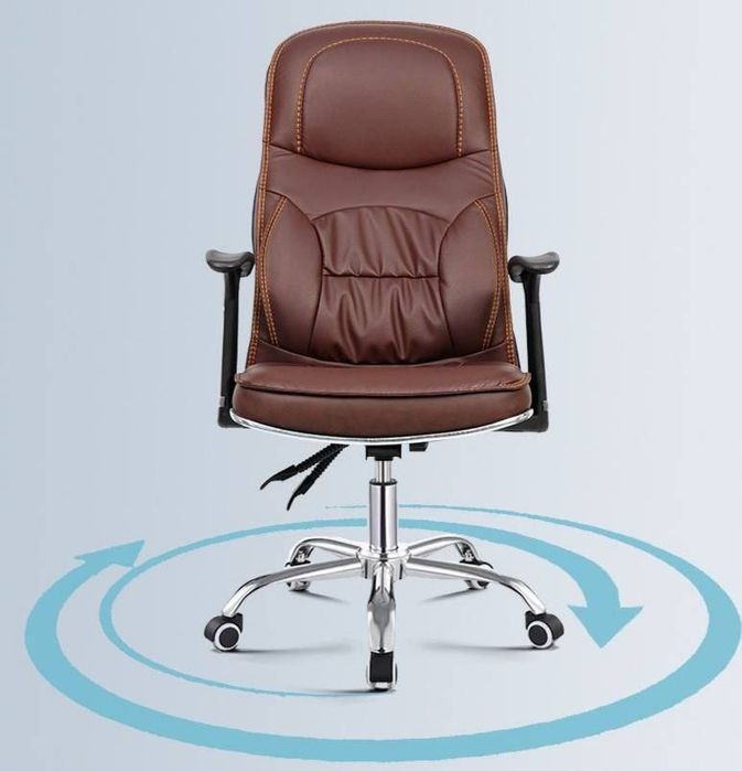 Кресло офисное, коричневое и черное