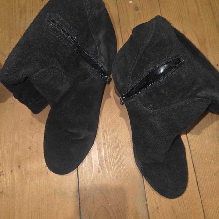 Botine cizme dama din piele întoarsă naturala Rizzoli